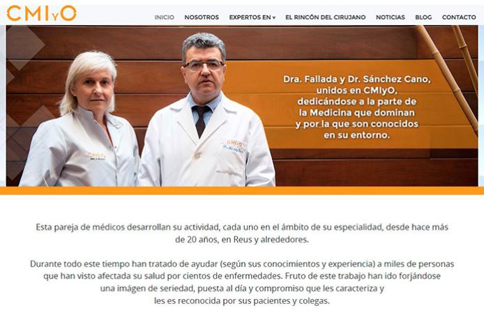 Diseño web y desarrollo de CMIyO, centro médico en Reus